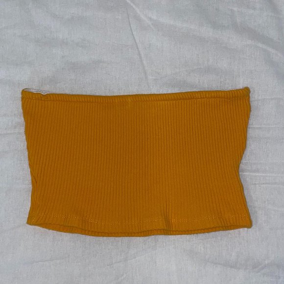 Urban Outfitters Yellow Ribbed Tube Top - Picture 2 of 4